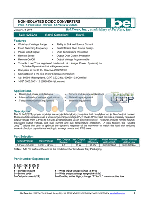 SLIN-02E2A datasheet - NON-ISOLATED DC/DC CONVERTERS