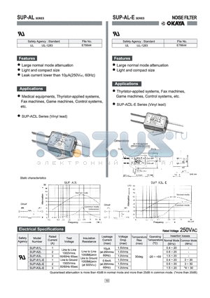 SUP-A1L-E datasheet - NOISE FILTER