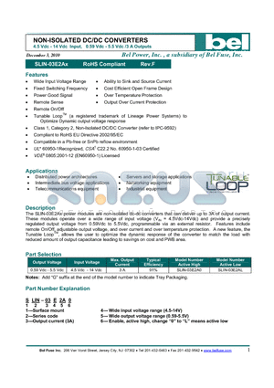 SLIN-03E2A datasheet - NON-ISOLATED DC/DC CONVERTERS