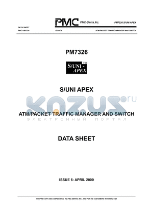 PM7326-BI datasheet - ATM/PACKET TRAFFIC MANAGER AND SWITCH