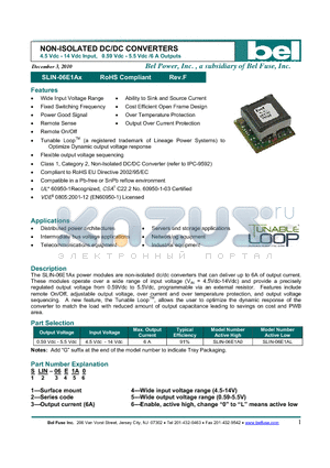 SLIN-06E1A datasheet - NON-ISOLATED DC/DC CONVERTERS