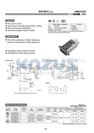 SUP-B6G-E-2 datasheet - NOISE FILTER