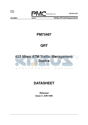 PM73487-PI datasheet - 622 Mbps ATM Traffic Management Device
