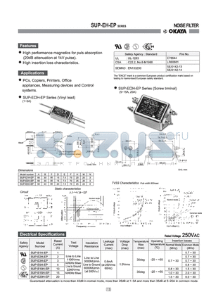 SUP-E10H-EP datasheet - NOISE FILTER