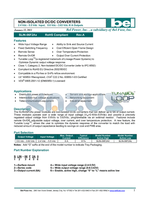 SLIN-06F2A datasheet - NON-ISOLATED DC/DC CONVERTERS