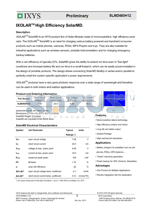 SLMD480H12 datasheet - High Efficiency SolarMD.