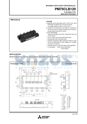 PM75CLB120 datasheet - FLAT-BASE TYPE INSULATED PACKAGE