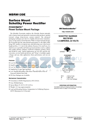 MBRM120E_06 datasheet - Surface Mount Schottky Power Rectifier