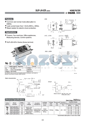 SUP-J20H-ER-4 datasheet - NOISE FILTER