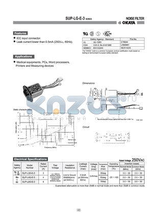 SUP-L3G-E-3 datasheet - NOISE FILTER