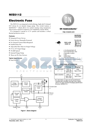 NIS5112D2R2G datasheet - Electronic Fuse