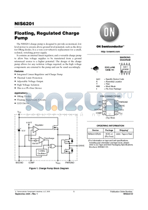 NIS6201DR2G datasheet - Floating, Regulated Charge Pump