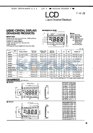 SP501P datasheet - LIQUID CRYSTAL DISPLAYS(STANDARD PRODUCTS)