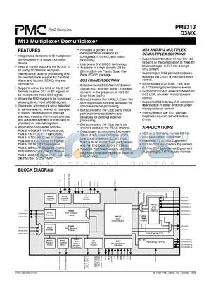 PM8313-RI datasheet - M13 MULTIPLEXER