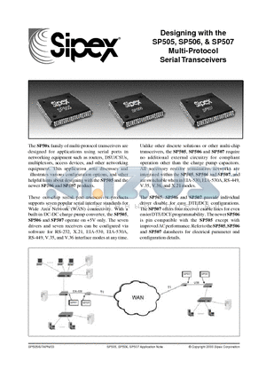 SP506 datasheet - Multi-Protocol Serial Transceivers