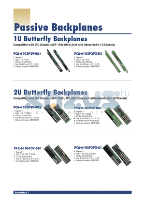 PCA-6106P3VX-A1 datasheet - Passive Backplanes