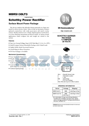 MBRS130LT3_07 datasheet - Schottky Power Rectifier