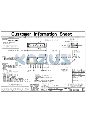 M80-8820742 datasheet - DATAMATE SIL VERTICAL PC TAIL PLUG ASSEMBLY LATCHED (RoHS)