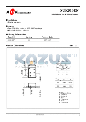 SUR510EF datasheet - Epitaxial Planar Type NPN Silicon Transistor