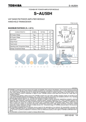 SUR522H datasheet - UHF BAND FM POWER AMPLIFIER MODULE HAND-HELD TRANSCEIVER