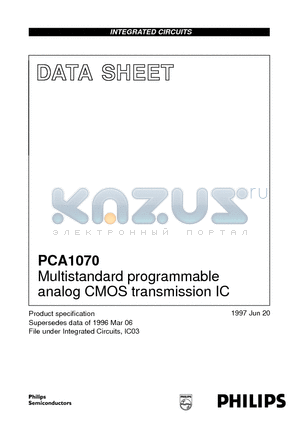 PCA1070T datasheet - Multistandard programmable analog CMOS transmission IC