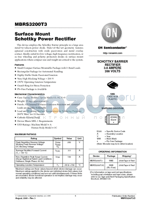 MBRS3200T3 datasheet - Surface Mount Schottky Power Rectifier