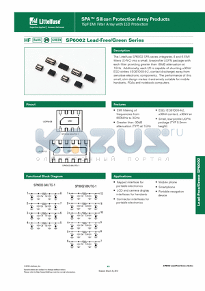 SP6002-04UTG-1 datasheet - SP6002 Lead-Free/Green Series