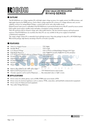 R1141Q151D-TL datasheet - SC82 120mA LDO REGULATOR