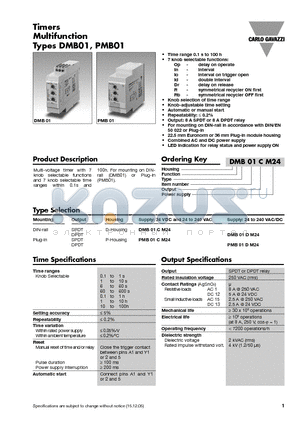 PMB01CM24 datasheet - Timers Multifunction