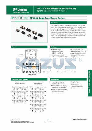 SP6002-06UTG-1 datasheet - SP6002 Lead-Free/Green Series