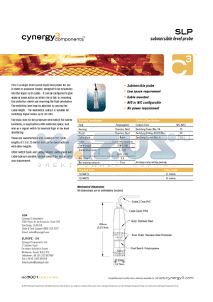 SLP4AP15 datasheet - submersible level probe