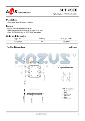 SUT390EF datasheet - Epitaxial planar NPN silicon transistor