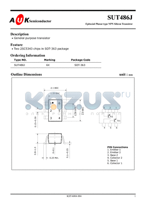 SUT486J datasheet - Epitaxial Planar type NPN Silicon Transistor