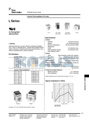 RJ11-4L-B datasheet - Inductive Filtering Modular RJ Jacks