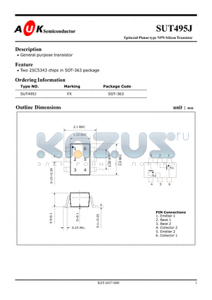 SUT495J datasheet - Epitaxial Planar type NPN Silicon Transistor