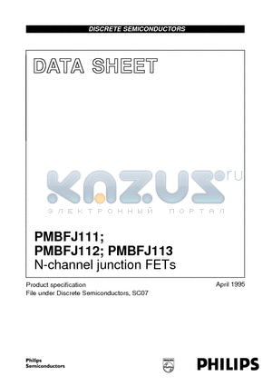 PMBFJ112 datasheet - N-channel junction FETs