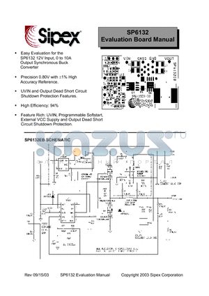 SP6132CU datasheet - Evaluation Board Manual