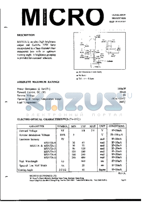 MS51TA datasheet - ULTRA HIGH BRIGHTNESS RED LED LAMP