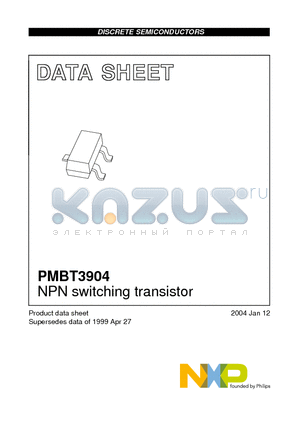 PMBT3904 datasheet - NPN switching transistor