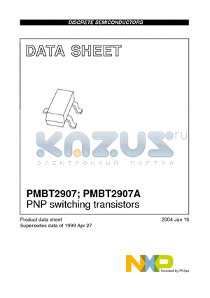 PMBT2907 datasheet - PNP switching transistors