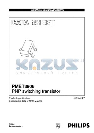 PMBT3906 datasheet - PNP switching transistor