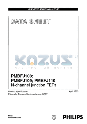 PMBFJ109 datasheet - N-channel junction FETs