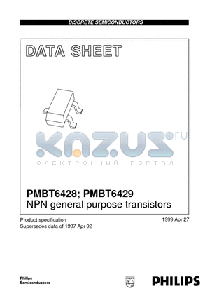 PMBT6428 datasheet - NPN general purpose transistors