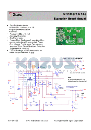 SP6136ER1 datasheet - Evaluation Board Manual