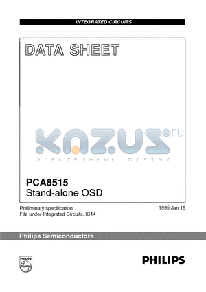 PCA8515 datasheet - Stand-alone OSD