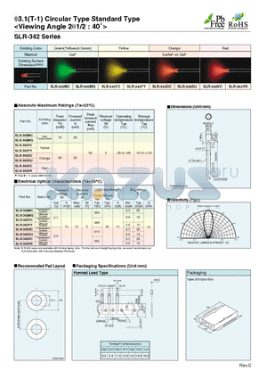 SLR-342YY datasheet - 3.1(T-1) Circular Type Standard Type <Viewing Angle 2 1/2 : 40>