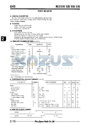 NJL5163K datasheet - PHOTO REFLECTOR