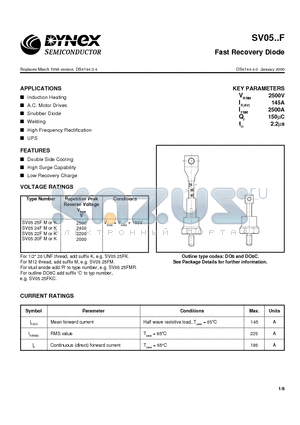 SV0525FK datasheet - Fast Recovery Diode