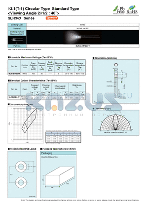 SLR343WBC7T datasheet - 3.1(T-1) Circular Type Standard Type <Viewing Angle 2 1/2 : 40>