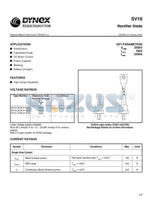 SV1016K datasheet - Rectifier Diode